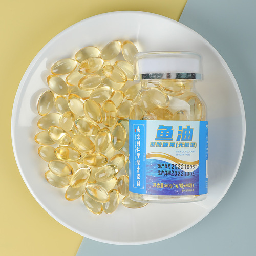 Nanjing Tongren Tang Fish Oil Capsules for Adults and Children, Nutritional Growth, Work, Leisure, Snacks, Factory Direct Sale