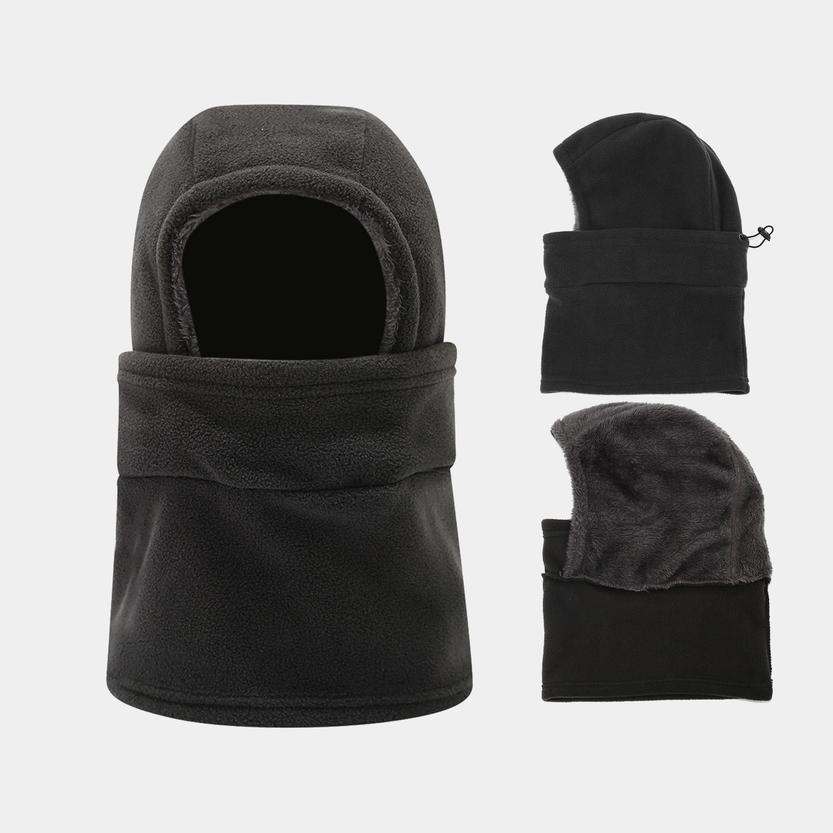 Sombrero de terciopelo al aire libre otoño y invierno más sombrero de esquí deportivo de terciopelo sombrero de protección de la cabeza caliente a prueba de viento protector de orejas protector de la cara sombrero de bicicleta