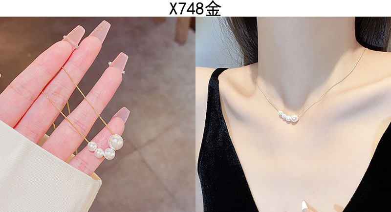 韩国轻奢钛钢珍珠项链女小众高级设计感ins风百搭气质锁骨链批发详情35