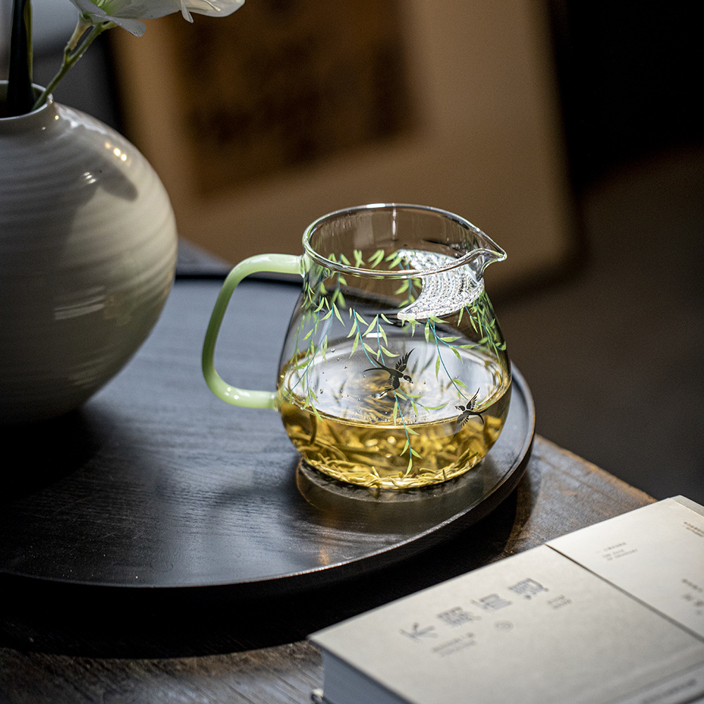 高硼硅玻璃公道杯茶道配件耐高温分茶器公道杯