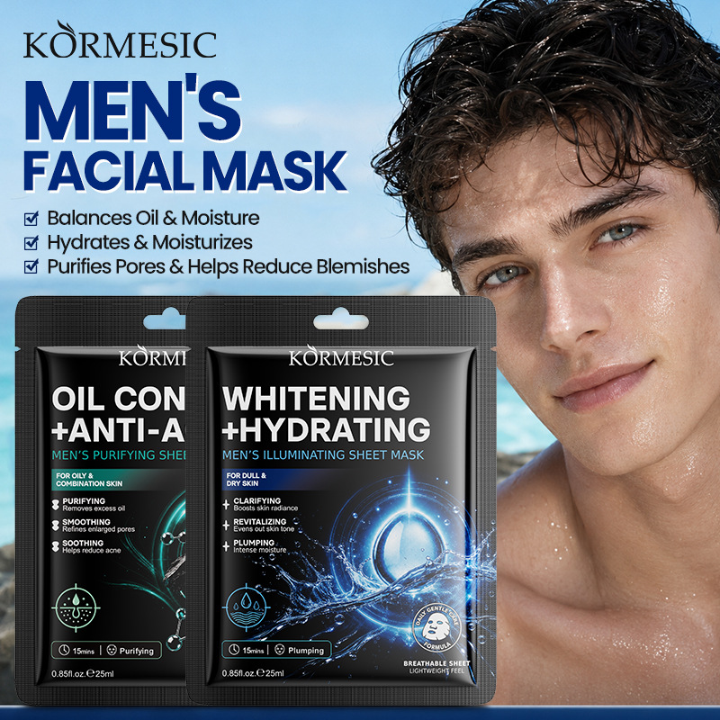 KORMESIC Men's Oil Control Facial Mask for Facial Care