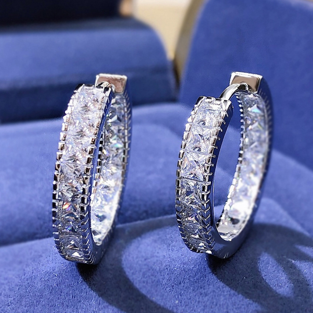 Pendientes de aro elegantes para mujer acabado oro ins style_voghion.com