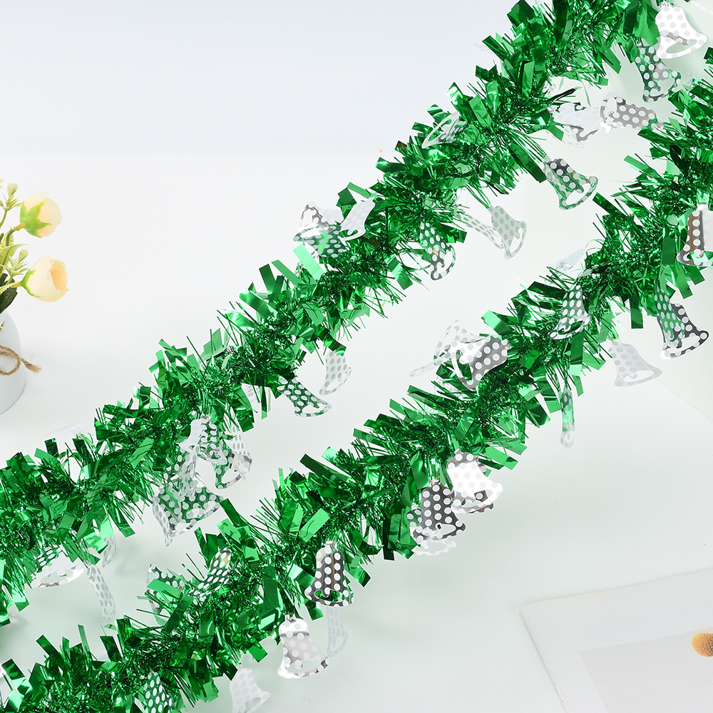 Transfronterizo Amazon Hot Sale decoración navideña campana colgante colorida decoración navideña tira de lana 9cm cifrado 2 metros