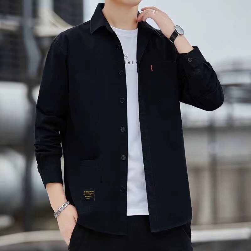 2024 No-Iron Loose Shirt Men's Long-Sleeved Casual Work Shirt Autum Men's Jacket Versatile High-End Trend 2024 No-Iron Loose Shirt Men's Long-Sleeved Casual Work Shirt Autum Men's Jacket Versatile High-End Trend