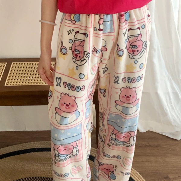 JDW-Fleece Pants-3005#Ruby