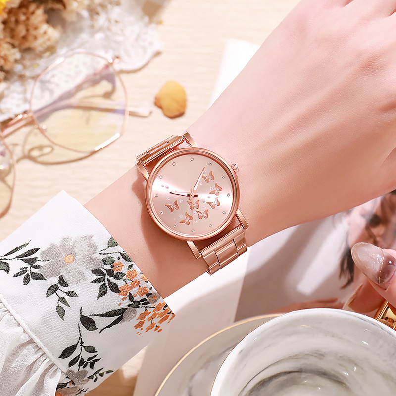 Butterfly Liu's New Casual Fashion Tape Women's Quartz Trend Steel Band Watch_voghion.com