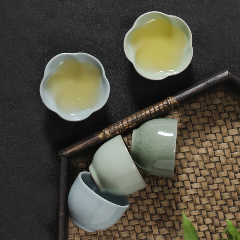 Ru Kiln 마스터 컵 개인 스페셜 컵 싱글 티 볼 쿵푸 찻잔 작은 찻잔 다도 세트 세라믹 차 시음 컵