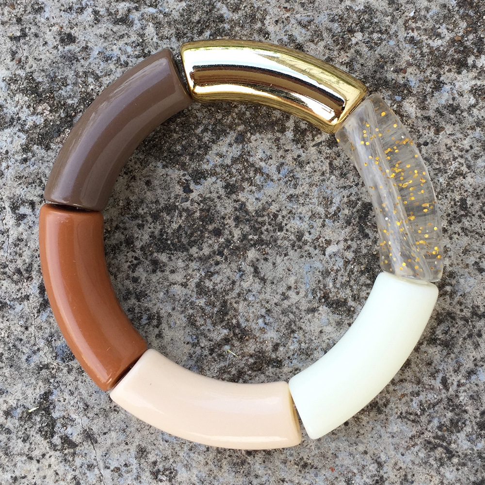 Lady Round Arylic Patchwork Womenu0027S Bangle 1 Piece