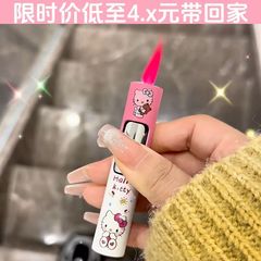 【一件代發】kitty貓打火機ins女孩子圓柱形防風充氣粉色火焰創意