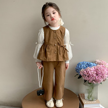 女童套装春秋款巨好看2025新款时尚洋气儿童女宝宝韩版秋装两件套