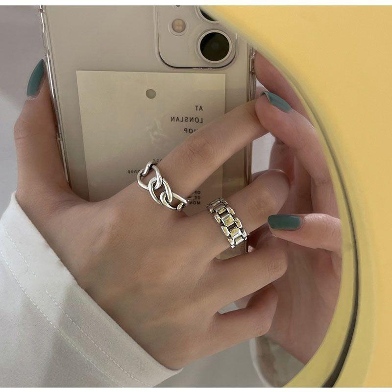 Vintage Hollow Ring Retro Minimalist Style Open Designer Ring_voghion.com