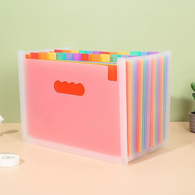 Rainbow organ, multilayer organizer bag for folders, table storage bag, new collection, classification