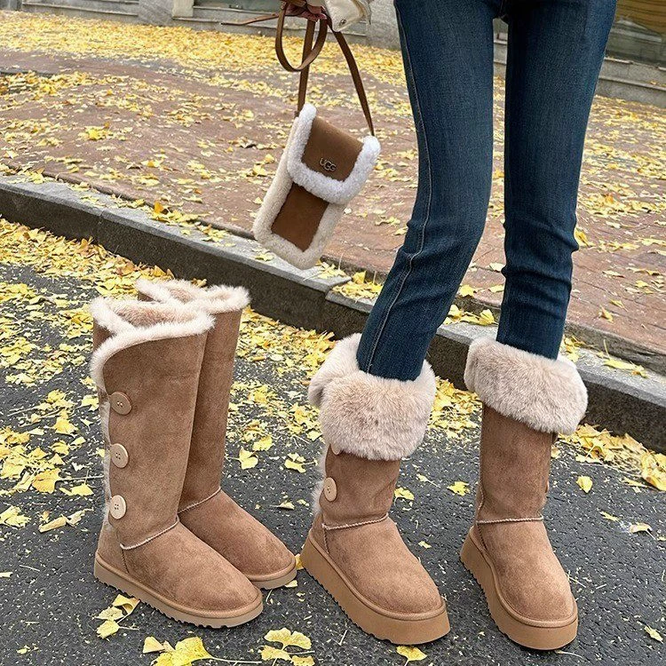 Keep warm non-slip low boots, 2024 years, mid-length