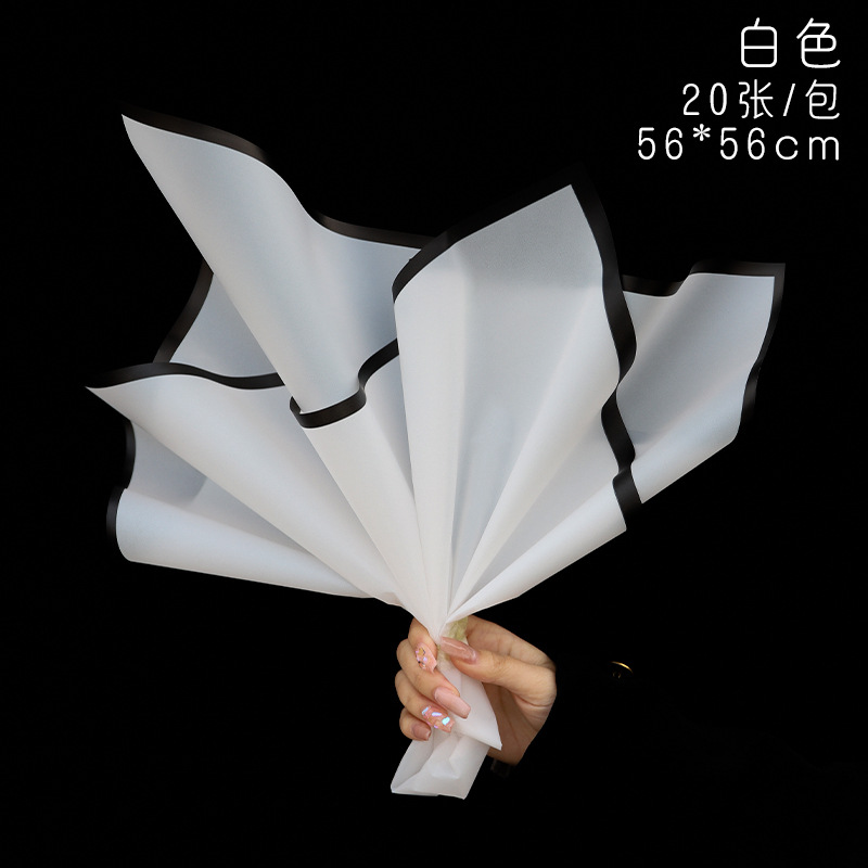 Blanco y negro aristocrático festival Qingming ramo de flores envoltura de papel funerario materiales de embalaje de flores floristas materiales de arte de flores