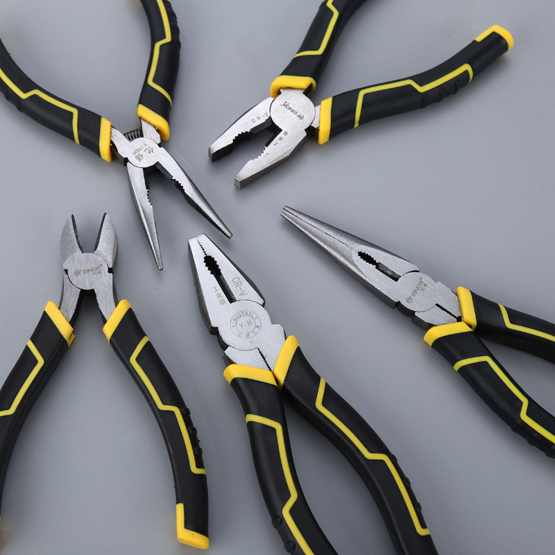 Industrial-grade wire pliers, monkey wrench, diagonal cutters, needle-nose pliers, 6-inch, 8-inch, power-saving pliers, electrician's specialty wire cutters