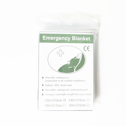 130cm emergency life jacket, emergency blanket, emergency blanket, survival blanket, thermal insulation, sun protection, survival blanket, sleeping bag