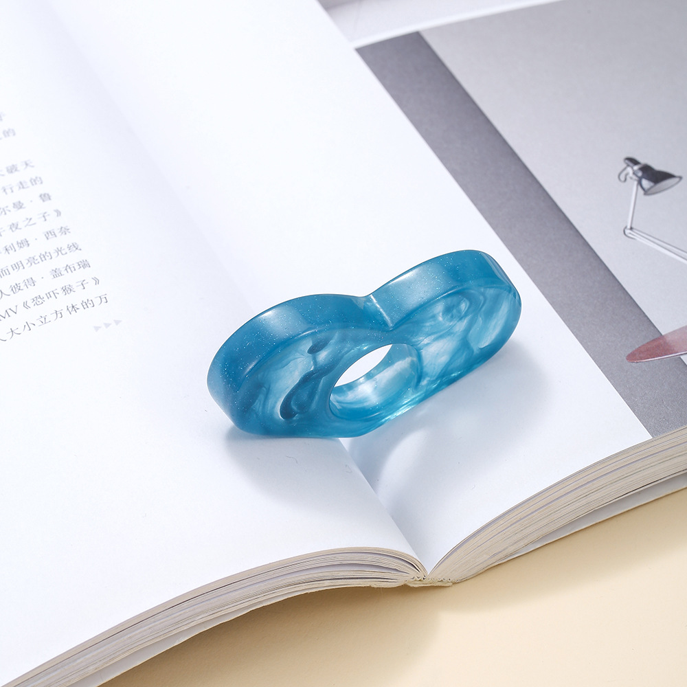 (2개) 심플 러브 엄지 책받침 수지 책갈피 책받침 독서 보조도구 책 확장기 접착제 선물 장식