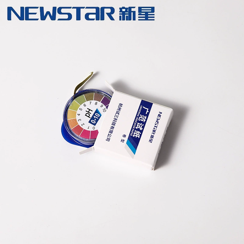 NEWSTAR New Star Круглая пластиковая коробка pH Кислота и щелочь Бумага для проверки качества воды pH Широкая вентиляторная тестовая бумага 0-10 Заводская розетка
