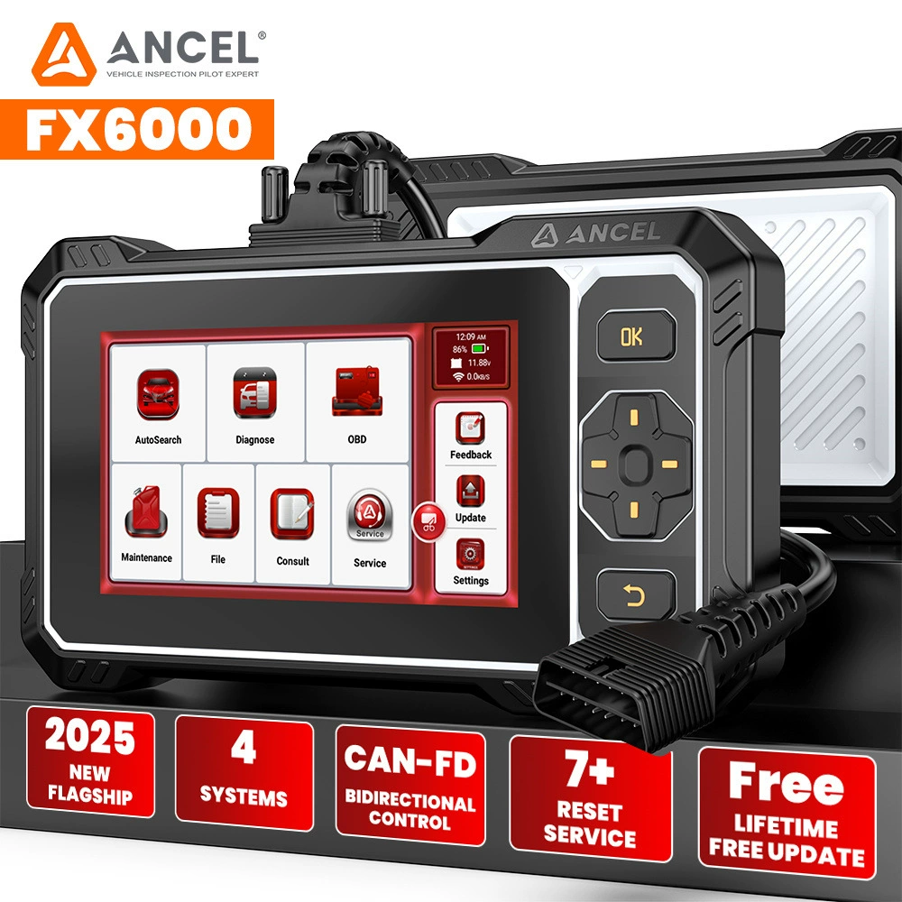 ANCEL FX5000 Автомобильная карта считывания кода OBD Полная система диагностический инструмент для считывания кода обслуживания и сброса