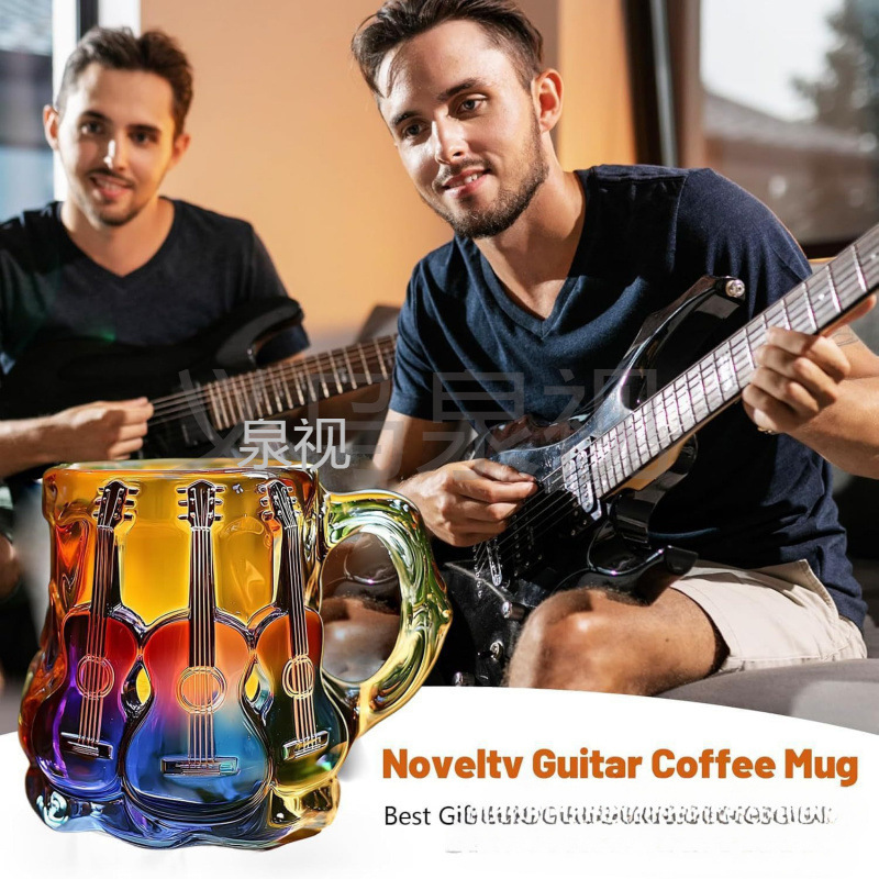 クロスボーダー新品ももじar Art Mugグラスギター音楽アートカップマグカップコーヒーカップ|undefined
