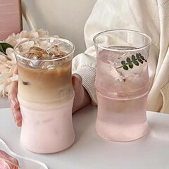 メーカー卸売ガラス竹カップインターネット有名人のドリンクカップ新しい中国風のファッションモダンなスタイルのドリンクカップ冷たいドリンクカップ