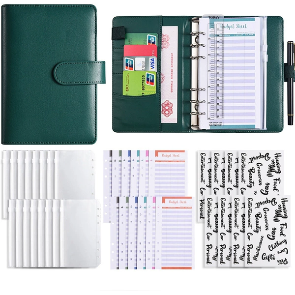 [Standard gift pack] - dark green (12 budget cards + 8 zipper bags + 2 word stickers)