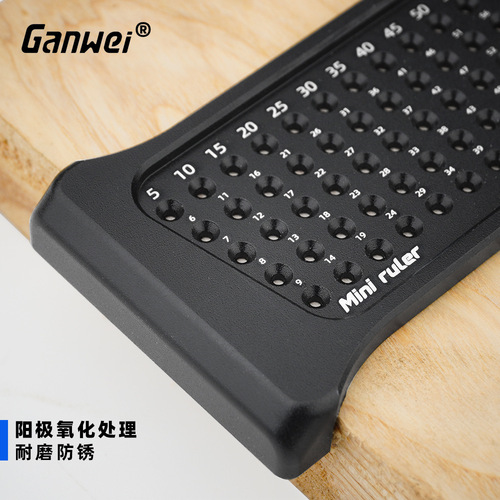 Woodworking hole ruler drawing line ruler marking planning guide aluminum alloy material MiniR mini line drawing device