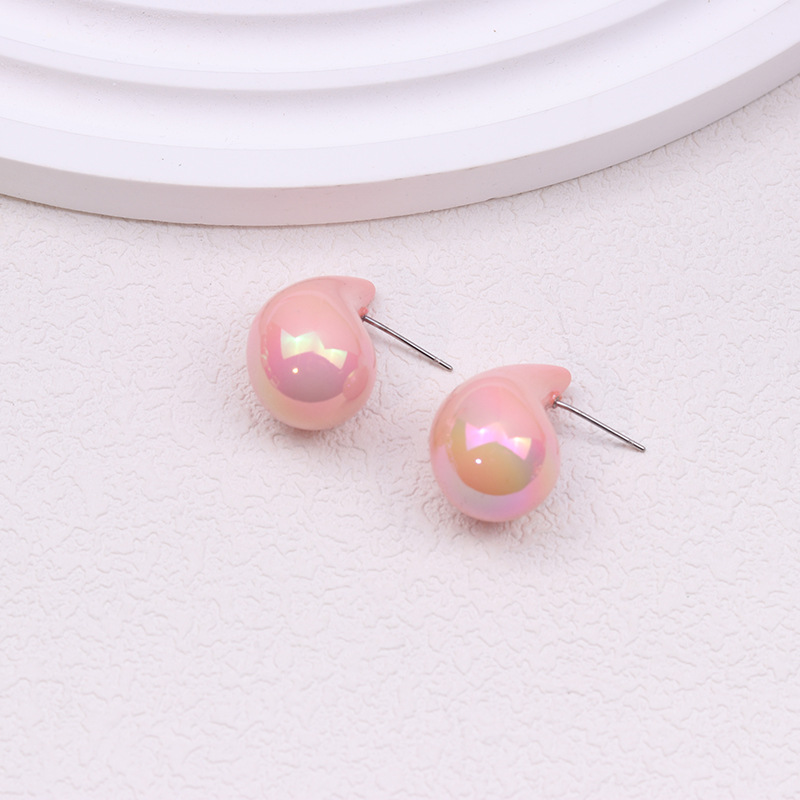 1 Pair Simple Style Classic Style Water Droplets Patchwork Arylic Ear Studs display picture 17