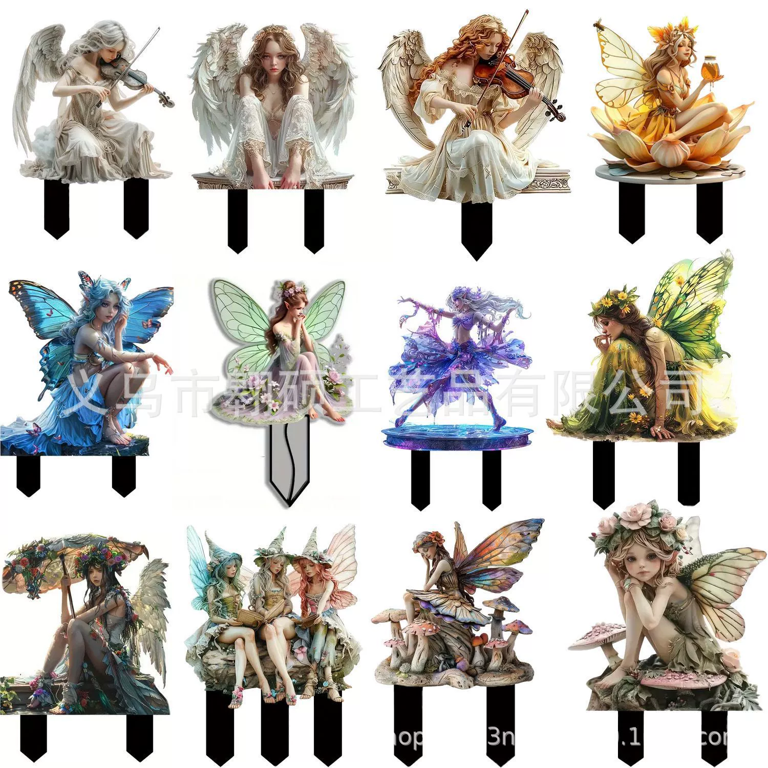 Трансграничный взрыв Ангел Эльф Акрил Сад Декоративные украшения Рождественские Хэллоуин Животные Вставка Украшения