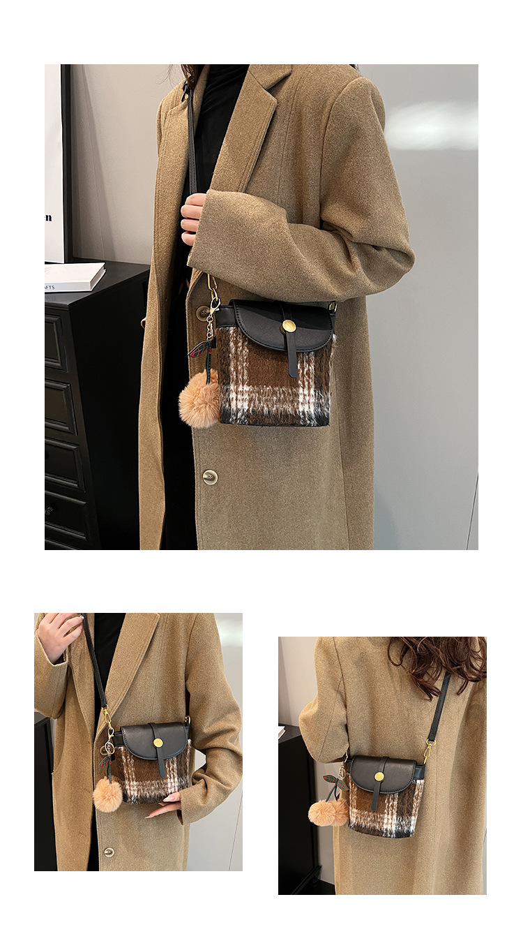Moda autunno/inverno nuova borsa a tracolla monospalla in stile occidentale da donna versatile in lana 2024_voghion.com