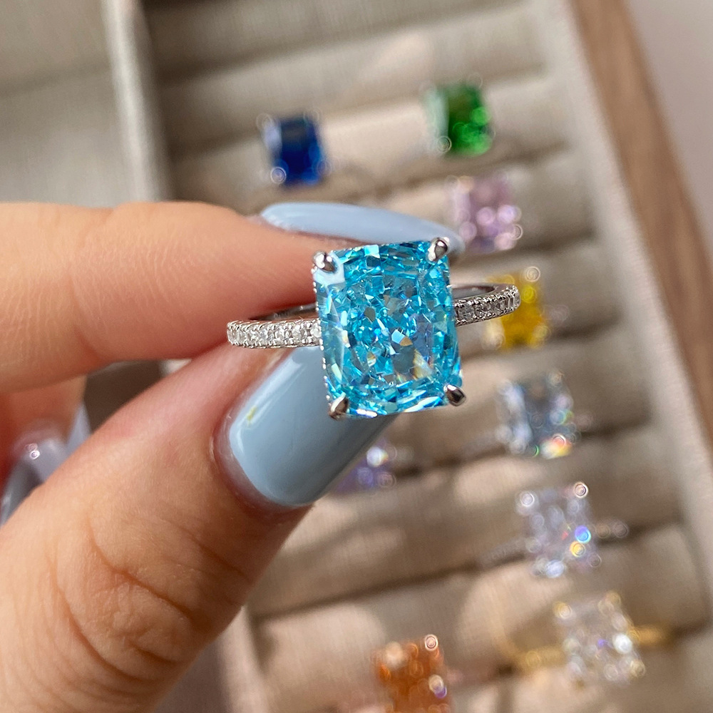 10g Weight Zircon Inlay Material Rings Classification 6, 9 Ring Size 1 Piece Quantity Holiday, Daily Occasion 925 Sterling Silver Material Geometric Pattern Women's Gender Plating Design Elegant, Luxurious, Simple Style Style 925 Sterling Silver Zircon Geometric Rings 7