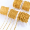 Vacuum electroplating 18K gold side twist chain