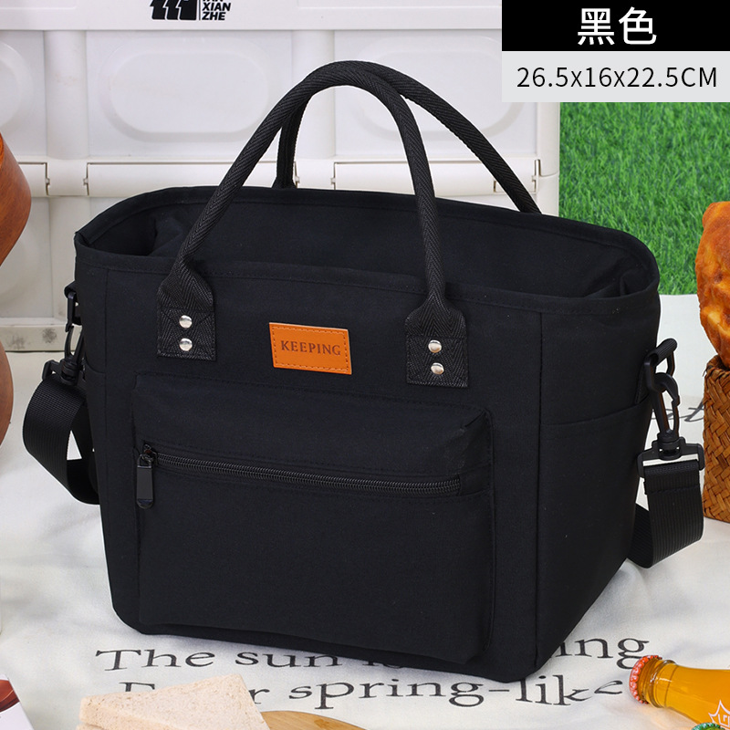 Nuevo paquete de aislamiento térmico transfronterizo de gran capacidad de oficina bolsa de almuerzo portátil bolsa de almuerzo de un solo hombro bolsa de almuerzo para picnic paquete de hielo de campamento