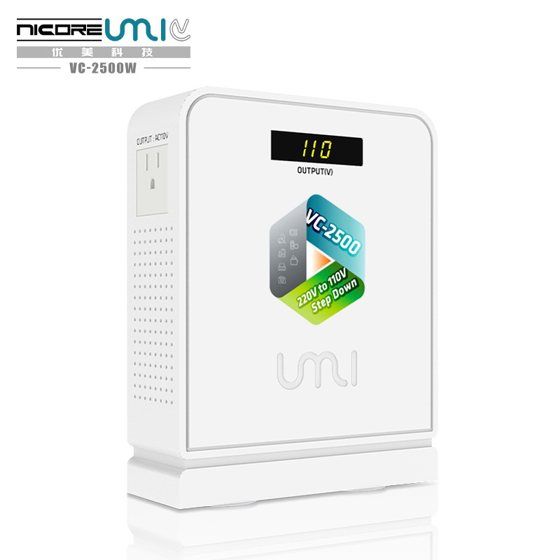 Beautiful 2500W pure copper transformer 220V to 110V US Japan rice cooker hair dryer voltage converter