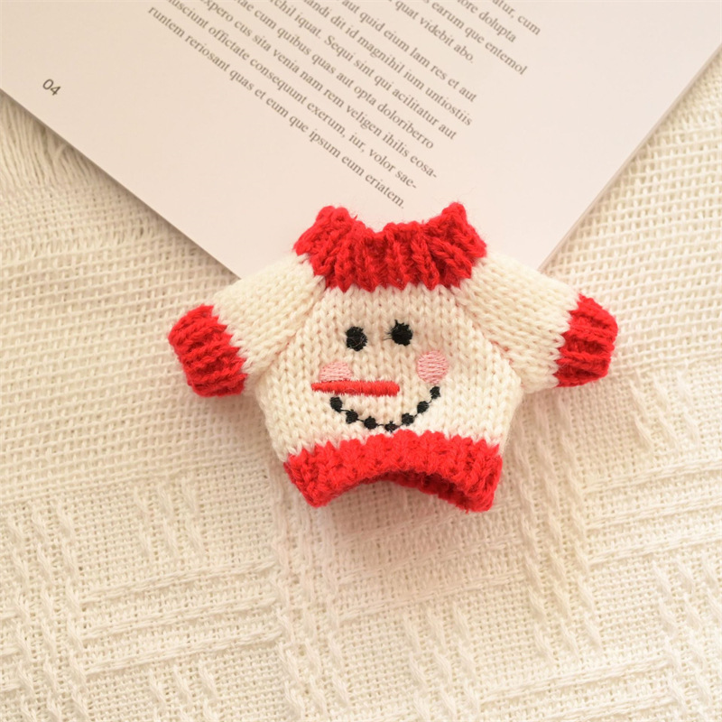 Venta caliente perro cabeza 14cm muñeco de peluche suéter colección de accesorios de ropa rabu ropa spot al por mayor