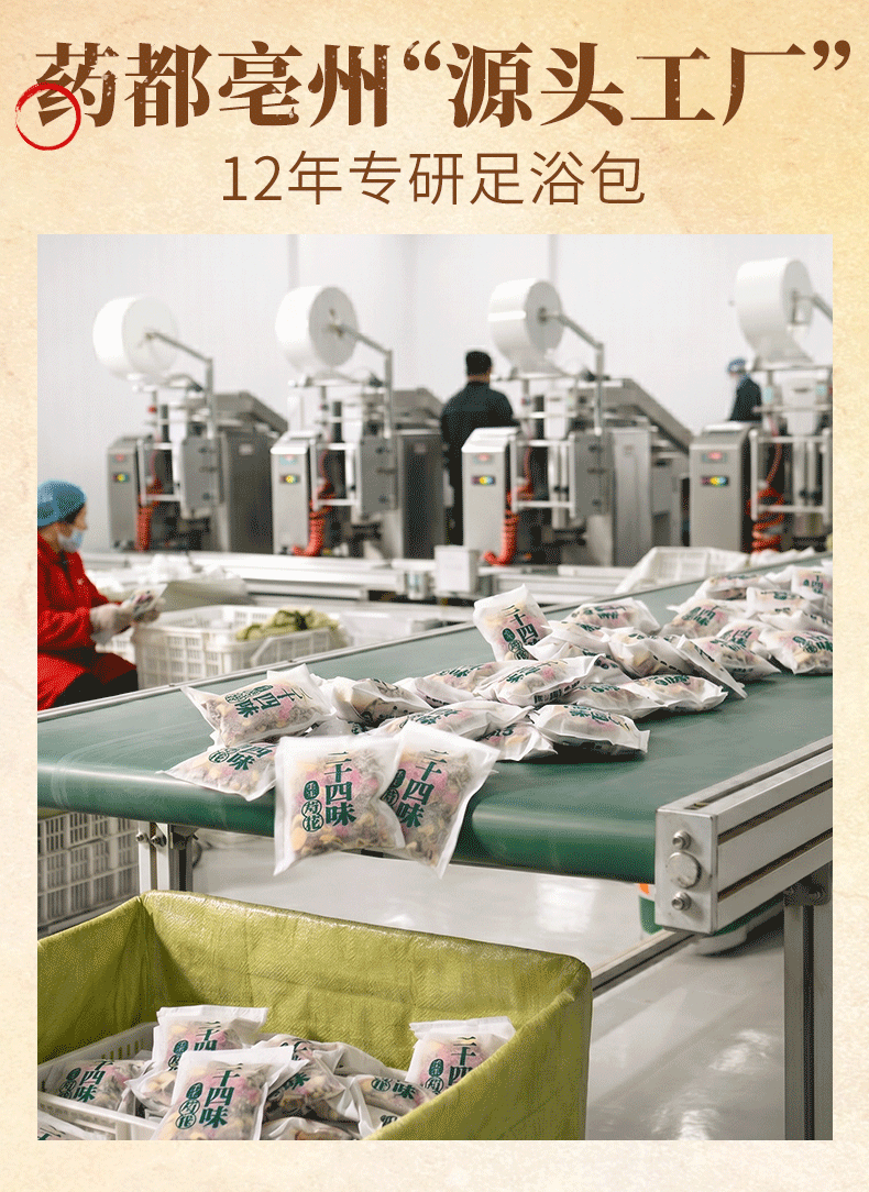 24 Herb Foot Soak Pack 30g Old Ginger Mugwort Traditional Chinese Foot Bath Bags overview