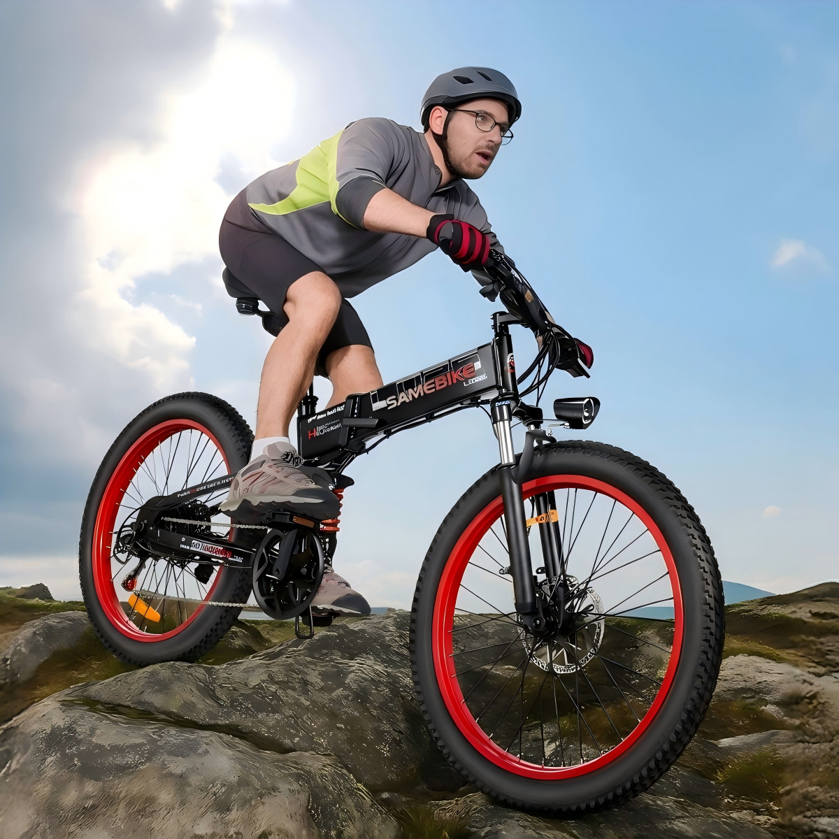 In-stock at US warehouse, 26-inch foldable fat tire electric bike, cross-border dropshipping, peak power 1500W