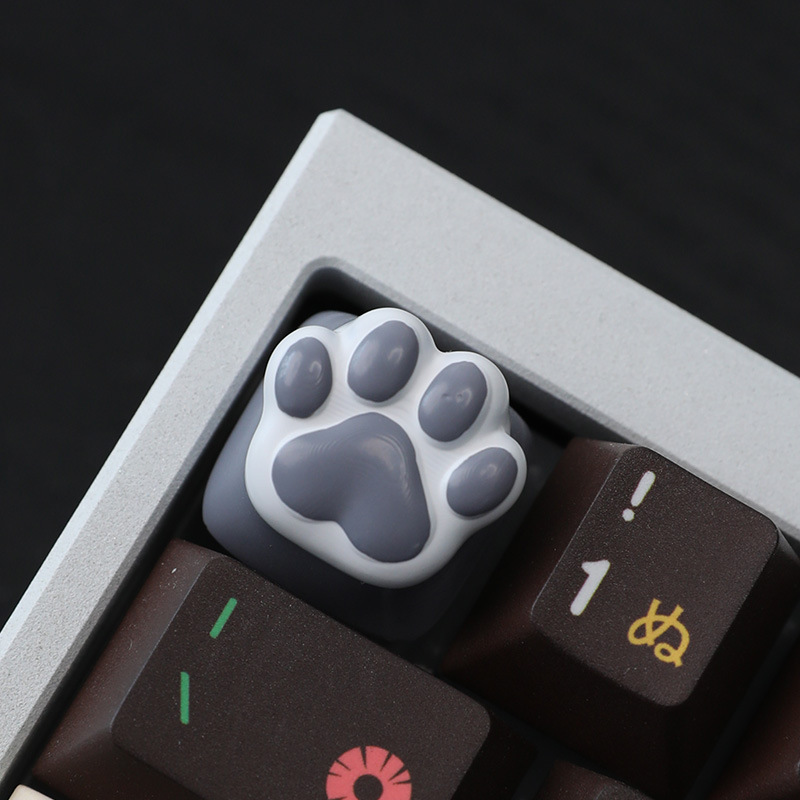 跨境热销猫爪键帽个性化彩色键帽原创设计可爱动物机械键帽|undefined