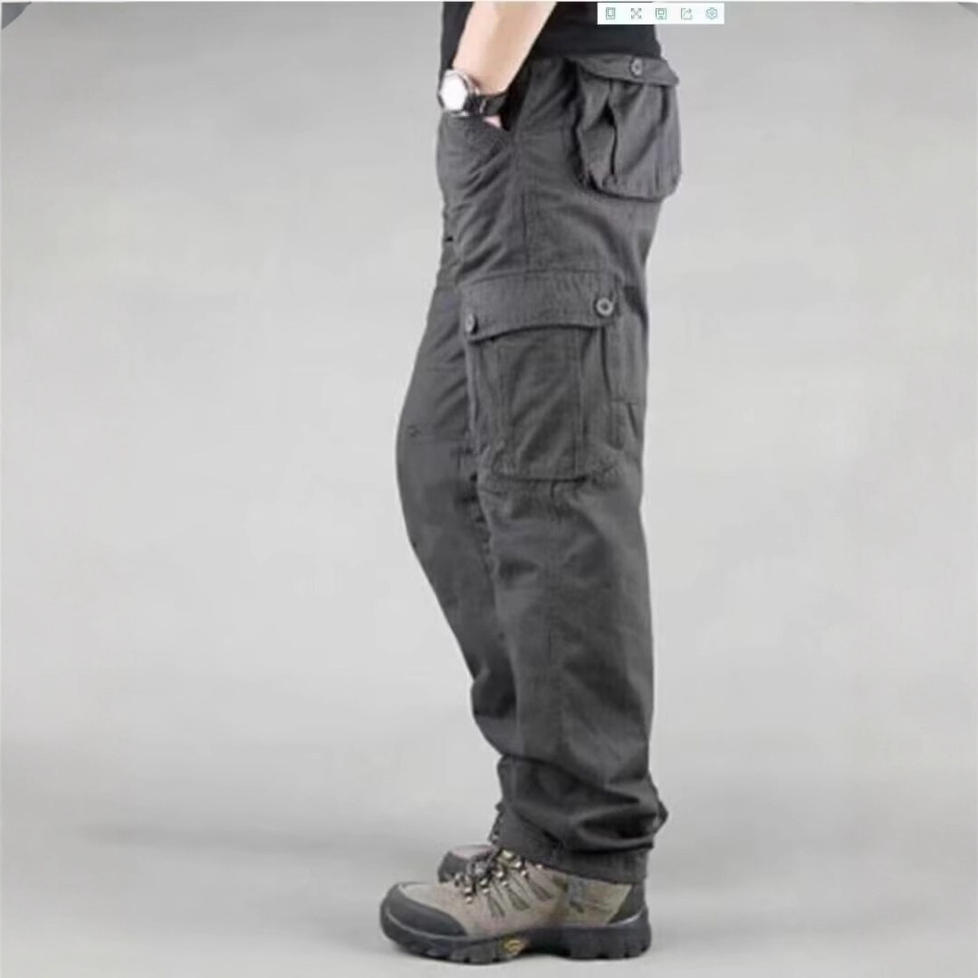 2025 Fashion Trendy Brand Summer Cargo Pants Men's Multi-Pocket Loose Straight Casual Pants New Long Pants Wholesale