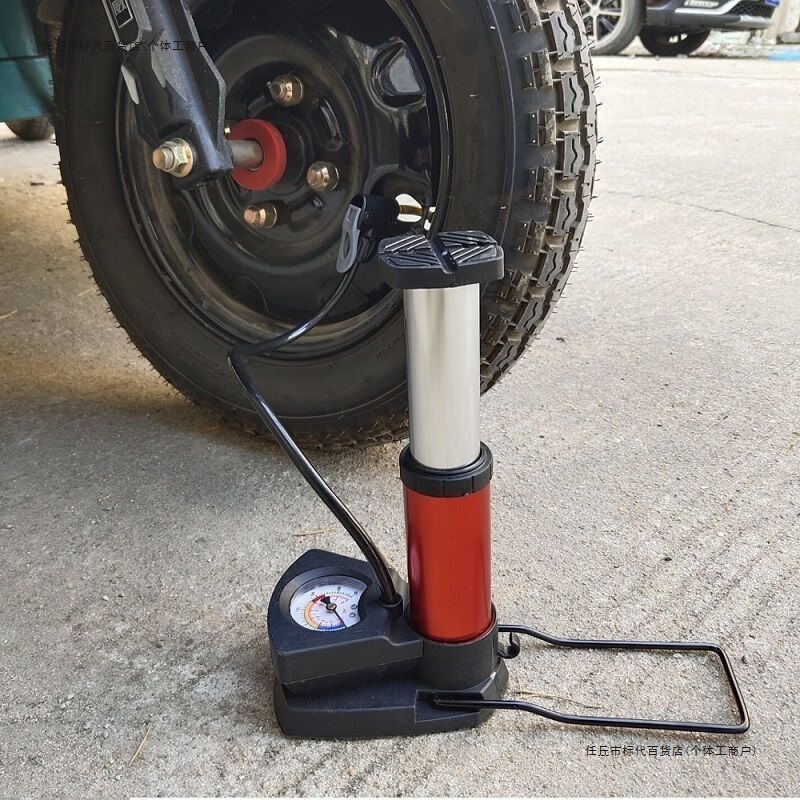 車、オートバイ、電気自動車、自転車、三輪車、バスケットボール用の高圧フットポンプ、ユニバーサルエアポンプ|undefined