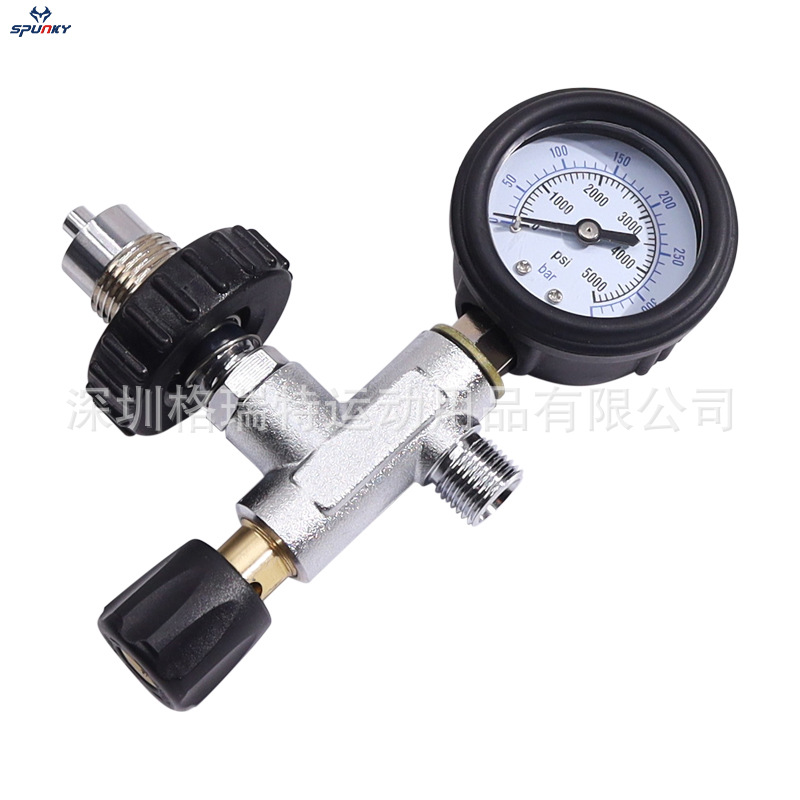 7/16、M16接头消防充气阀适用宝华071344空压机消防气瓶充气转接