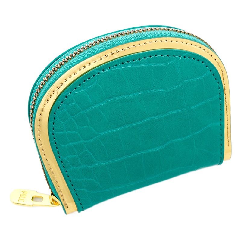 Nuevo titular de la tarjeta de las mujeres estilo retro patrón de piedra órgano titular de la tarjeta de gran capacidad Multi-titular de la tarjeta cremallera bolsa de embrague