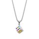 Necklace Men's Trendy Men's Personality Lucky Smiley Multi-faceted Dice Pendant Men's Trendy Hip Hop Couple Pendant Titanium Steel Necklace