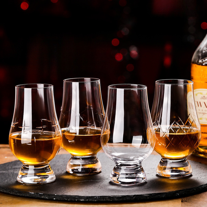 AAAA cristal whisky copa de degustación copa de olor de vidrio hecha a mano copa de whisky copa de degustación profesional se puede imprimir LOGO