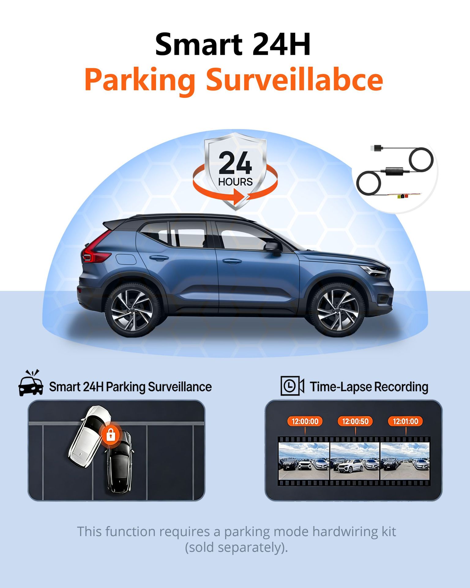 M310 True 3K Ultra-High-Definition 1600 Driving Recorder Parking Monitoring 70Mai Recorder Optimized Version M310Pro