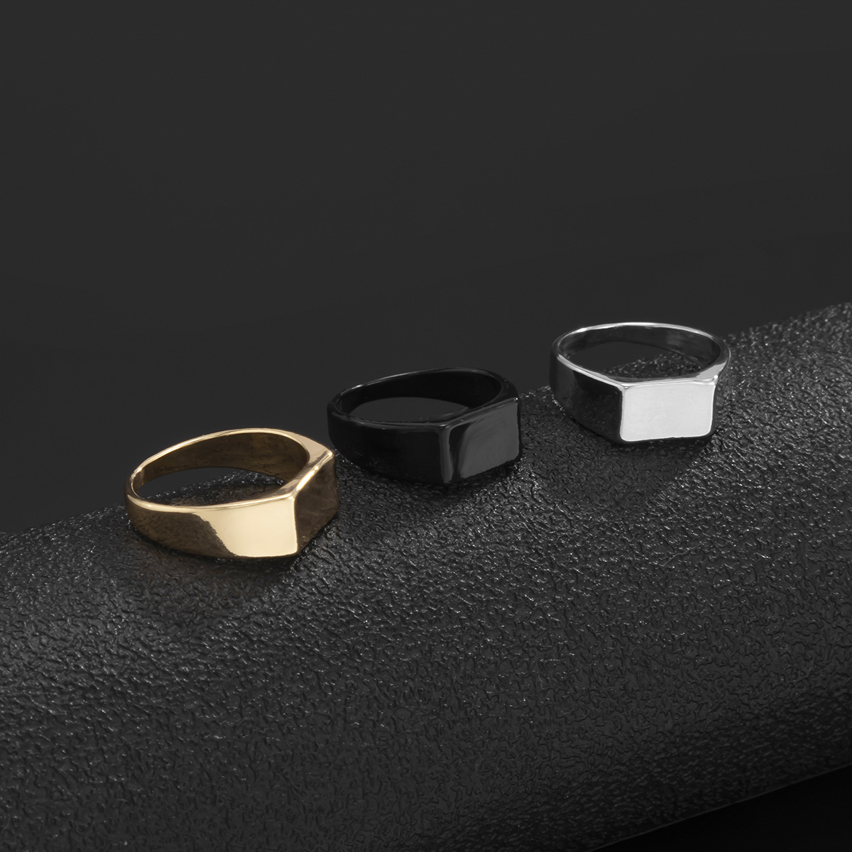 Simple Style Geometric Alloy Plating Rings