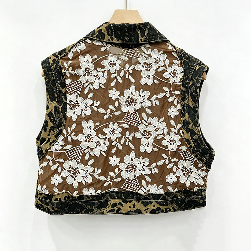 industria pesada diamante chaqueta de vaquín corto para mujeres primavera 2026 nuevo suelto delgado retrógrado sin mangas clip image 2