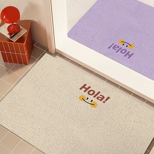 Ins wind household entrance door mat entrance door dirt-resistant wear-resistant mat pvc can be cut silk ring mat can be used for hair