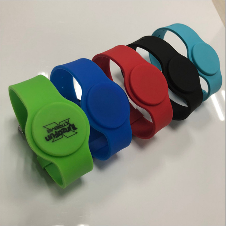 带芯片NFC塑胶手环门禁MI芯片智能感应腕带rfid硅胶腕带激光镭射