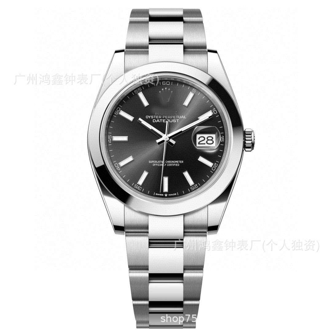 comercio exterior transfronterizo Oyster Registro de movimiento constante Reloj de apertura verde oliva Registro de hombre Reloj mecánico automático al por mayor